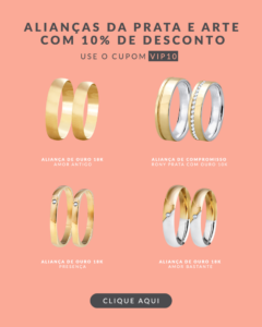 Alianças de casamento Prata e Arte