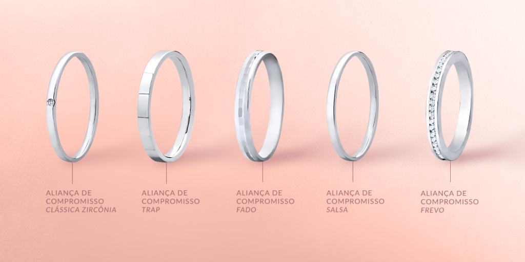 Imagem com 5 alianças