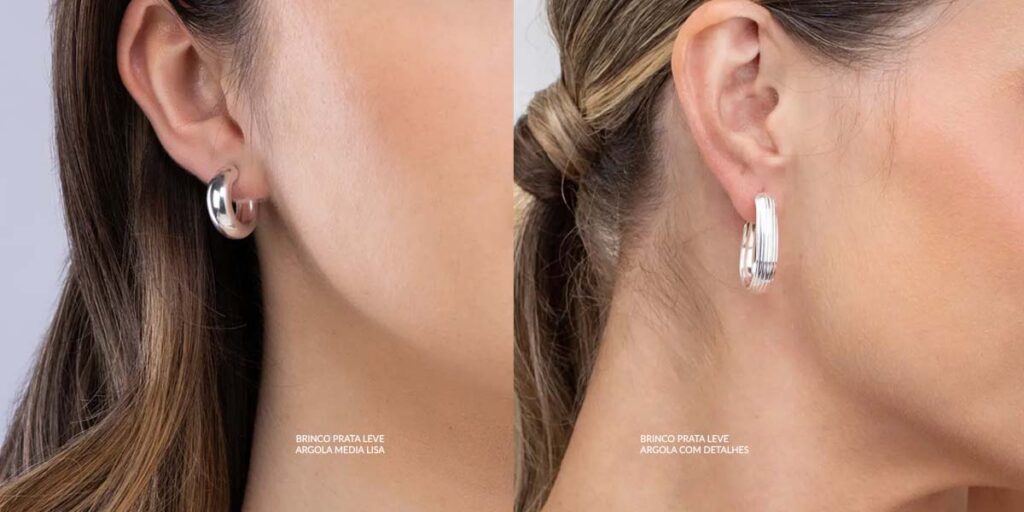 Brincos de prata feminino