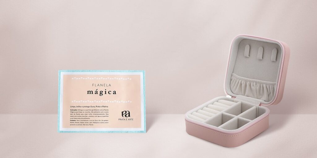 Limpa pratas e caixa de guardar joias