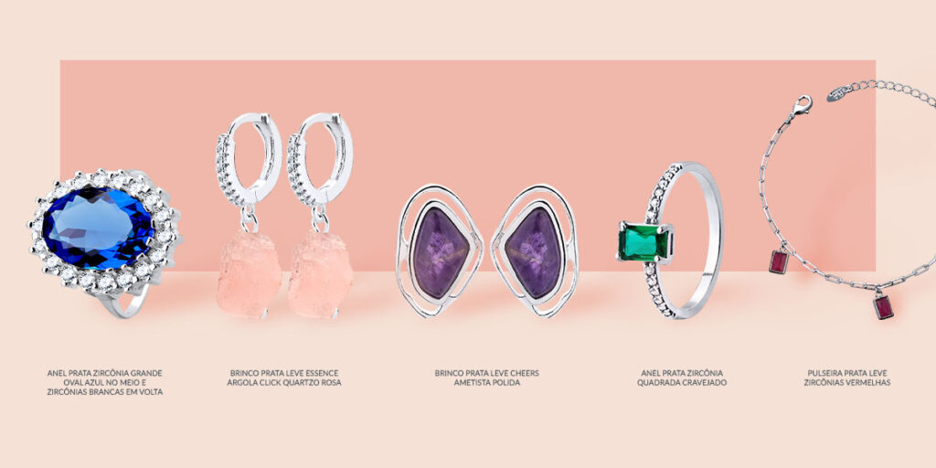 Prata com cores coloridas