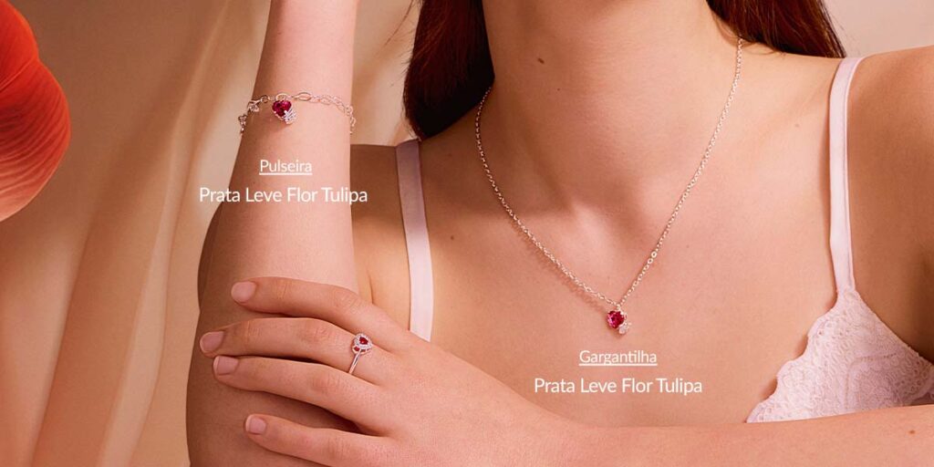 Joias de prata de flores